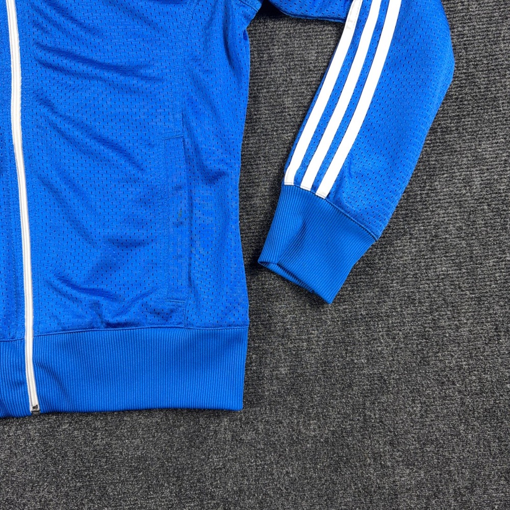 Adidas Climalite Mesh Track Jacket 3-Stripe Full Zip Sample Size M Blue Sample - Picture 7 of 10
